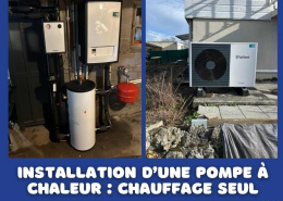 Delalande Plomberie : installation d'une pompe à chaleur pour chauffage seul