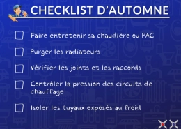 CHECKLIST D'AUTOMNE de Delalande Plomberie