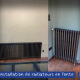 Installation de radiateurs en fonte