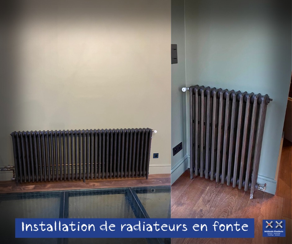 Installation de radiateurs en fonte Installation de radiateurs en fonte