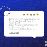 Avis client pour Delalande Plomberie