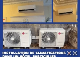 Installation de climatisations dans un hôtel particulier