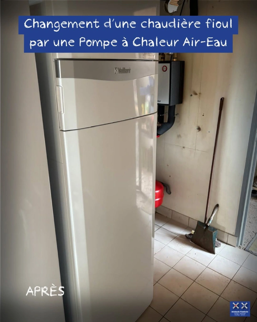Changement d'une chaudière à fioul par une pompe à chaleur Air-Eau - Après Changement d'une chaudière à fioul par une pompe à chaleur Air-Eau - Après