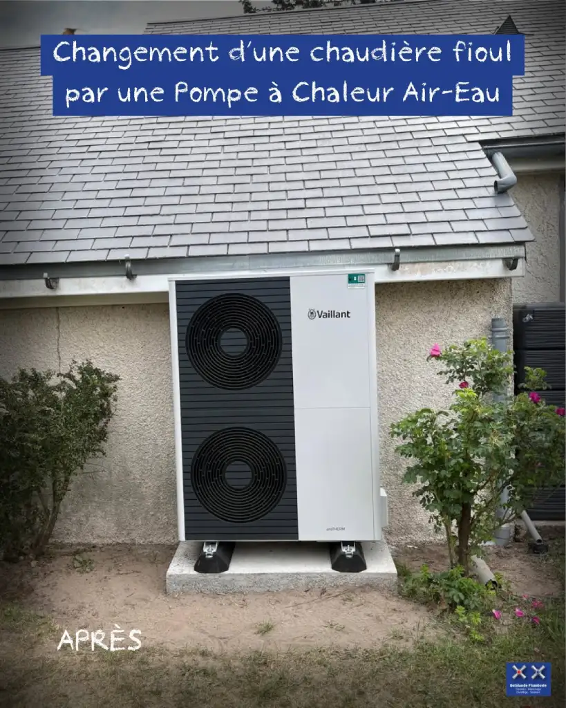 Changement d'une chaudière à fioul par une pompe à chaleur Air-Eau - Après Changement d'une chaudière à fioul par une pompe à chaleur Air-Eau - Après