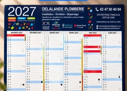 Calendrier 2027 DELALANDE PLOMBERIE, ils sont arrivés !